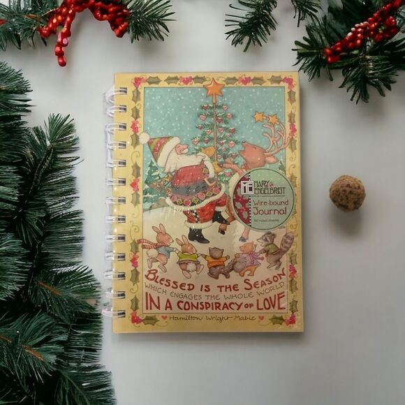 Mary Engelbreit Christmas Journal Blessed is the Season Santa Claus 80 Page NEW. - Picture 10 of 14